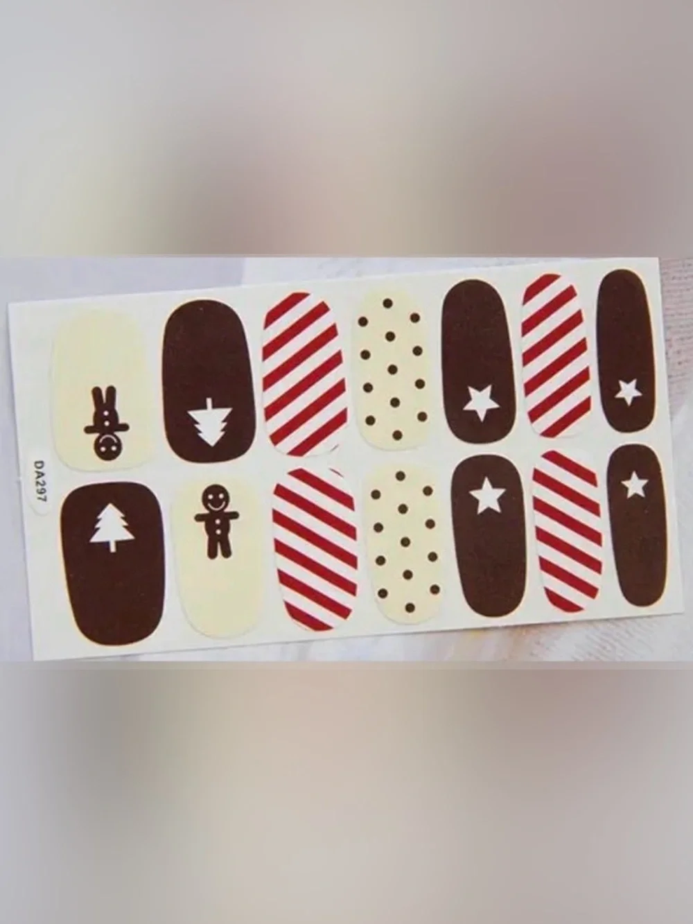 $2 Christmas Gingerbread Nail Sticker Wraps$2 WITH ANY $10 ORDER OR MORE